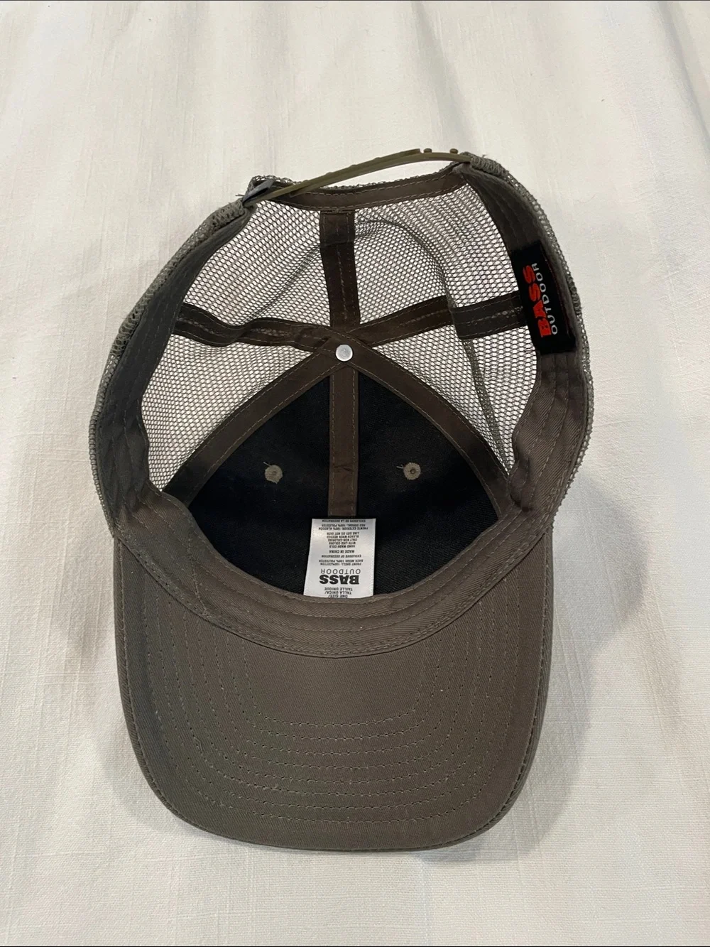 Bass Outdoor embroidered Mesh Back Trucker Hat- Olive Green